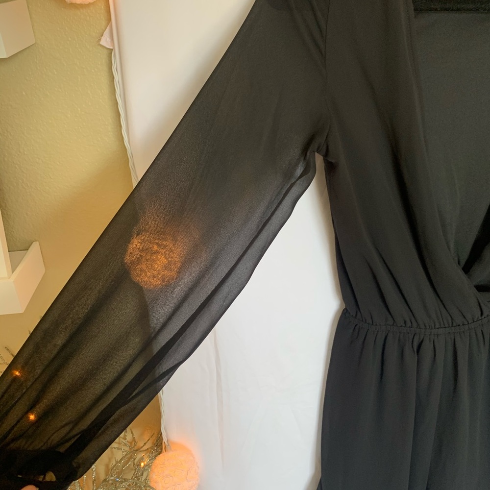 Black long sleeve romper